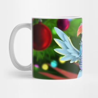 Tiny Rainbow Dash at Christmas Mug